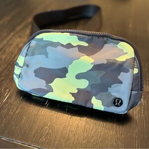 Lululemon Black & Neon Camo Everywhere Belt Bag